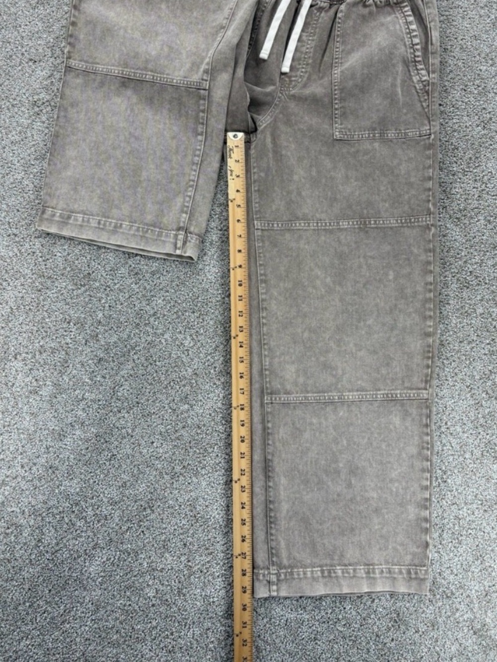 GAP Wide Leg Patchwork Drawstring Pants in Brown - Picture 12 of 12